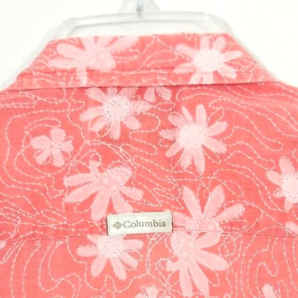 Columbia floral print cotton button front shirt S - Picture 7 of 9